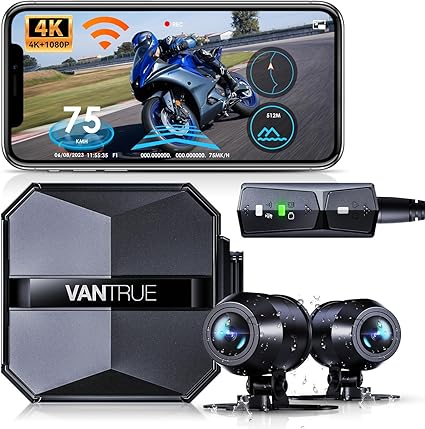 Dash Camera-VANTRUE-Vantrue F1 Motorcycle 4K Front and Rear Dash Cam- 4K + 1080P Motorcycle Camera Dash Camera-VANTRUE-Vantrue F1 Motorcycle 4K Front and Rear Dash Cam- 4K + 1080P Motorcycle Camera