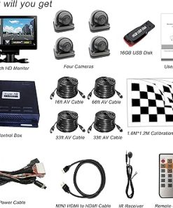 Dash Camera-weivision-1080P FHD 360 Degree Bird View Surround Panoramic View Car Vihicle DVR Camera System Kit for Fire Engine/Bus/School Bus/Truck/Semi-Trailer/Box Truck/RV +9inch HD Display 2