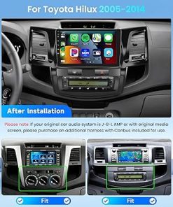 Dash Camera-METEESER-4+64G for Toyota Hilux 2005-2014 Wireless CarPlay Car Stereo Receiver- 9 Inch Android Auto IPS 1280 * 720 Touchscreen Headunit 2