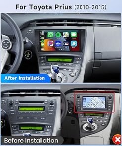 Dash Camera-METEESER-8Core 2+64G Car Stereo for Toyota Prius 2010-2015 Wireless Carplay Android Auto-9 inch 1280 * 720P IPS Touch Screen Radio 2