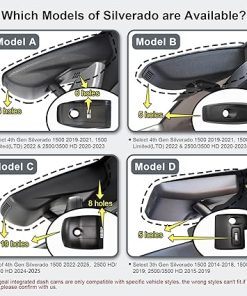 Dash Camera-mangoal-Front 4K & Rear 1080P Dash Cam fit for Chevy 4th Gen Silverado 1500 2022-2025- HD 2024 2025 WT LT RST Trail Boss High Country ZR2 (Model C) 2