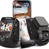 Dash Camera-REXING-Rexing V1PGW-4K 2.4″ LCD 2160p Front + 1080p Rear W/Built-in GPS- Wi-Fi 170° Wide Angle Dual Channel Dashboard Camera Recorder Car Dash Cam with Rear Cam