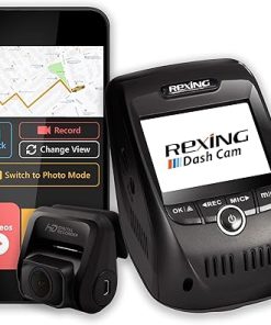 Dash Camera-REXING-Rexing V1P Pro Dual 1080p Full HD Front and Rear 170° Wide Angle Wi-Fi Car Dash Cam with Built-in GPS Logger- Supercapacitor