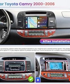 Dash Camera-Hikity-2+64GB for Toyota Camry 2000 2001 2002 2003 2004 2005 2006 Android 13 Car Stereo- 9 Inch Touchscreen Car Radio with Carplay Android Auto HiFi GPS Bluetooth Backup Camera Mirror Link 2
