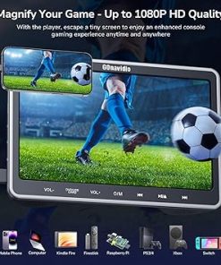 Dash Camera-GOnavidio-10.1″ Dual Car DVD Players for Kids with HDMI Input 2 Headphones Mounting Bracket- Support Same/Different DVD Playing 2