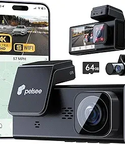 Dash Camera-pelsee-P2 Trio 4K Dash Cam Front and Rear Inside WiFi- 64GB Card Dash Camera-pelsee-P2 Trio 4K Dash Cam Front and Rear Inside WiFi- 64GB Card