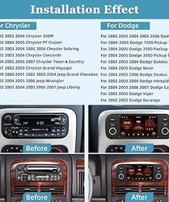 Dash Camera-NHOPEEW-[2+64G] Android Car Radio for Chrysler Jeep Wrangler Grand Cherokee Dodge – Wireless Carplay and Android Auto – 5 Inch Touchscreen Car Stereo – EQ Audio/WiFi/GPS Navi/SWC + AHD Backup Camera 2