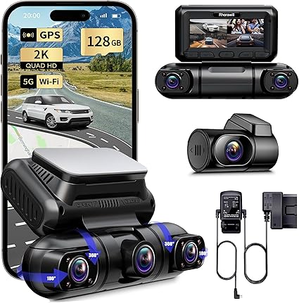 Dash Camera-Rhorawill-Rhorawill 4 Channel Dash Cam-Front Rear Inside Left Right Full HD Car Camera Dash Camera-Rhorawill-Rhorawill 4 Channel Dash Cam-Front Rear Inside Left Right Full HD Car Camera