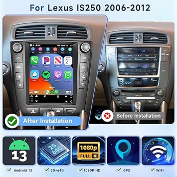 Dash Camera-VECHTEL-2+64G Android 13 Car Stereo for Lexus IS250 2006-2012 with Wireless Carplay Android Auto- 9.7″ Touch Screen Car Radio Support GPS/WiFi/Bluetooth/FM/SWC/Voice Control/Backup Camera 2 Dash Camera-VECHTEL-2+64G Android 13 Car Stereo for Lexus IS250 2006-2012 with Wireless Carplay Android Auto- 9.7" Touch Screen Car Radio Support GPS/WiFi/Bluetooth/FM/SWC/Voice Control/Backup Camera - Image 2