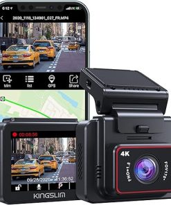 Dash Camera-Kingslim-Kingslim D5 4K Dash Cam with Built-in WiFi GPS- UHD 2160P Dash Camera for Cars with 170° FOV Sony Night Vision Motion Detection Dashboard Recorder