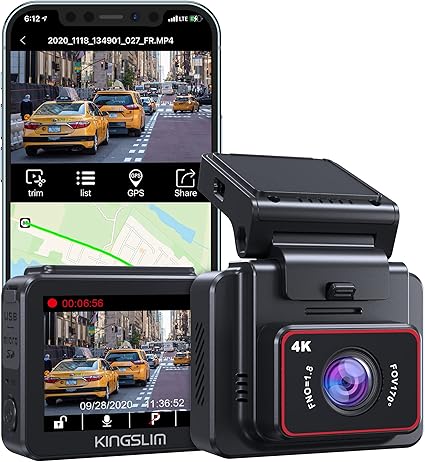 Dash Camera-Kingslim-Kingslim D5 4K Dash Cam with Built-in WiFi GPS- UHD 2160P Dash Camera for Cars with 170° FOV Sony Night Vision Motion Detection Dashboard Recorder Dash Camera-Kingslim-Kingslim D5 4K Dash Cam with Built-in WiFi GPS- UHD 2160P Dash Camera for Cars with 170° FOV Sony Night Vision Motion Detection Dashboard Recorder