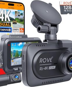 Dash Camera-ROVE-ROVE R2-4K DUAL Dash Cam Front and Rear- STARVIS 2 Senso