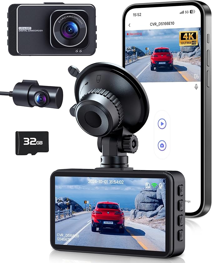 Dash Camera-DELLFY-Dash Cam- 4K+2.5K Dash Cam Front and Rear Dash Camera-DELLFY-Dash Cam- 4K+2.5K Dash Cam Front and Rear