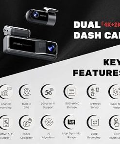 Dash Camera-Miofive-Miofive Front and Rear Dash Camera- 4K + 2K Dual Dash Cam with 5G WiFi 2