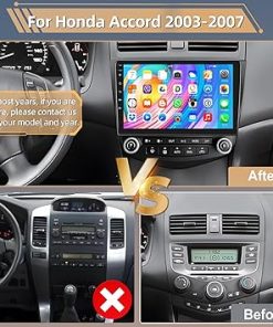 Dash Camera-podofo-Podofo Android Car Stereo for Honda Accord 7th 2003 2004 2005 2006 2007 10.1″ Touch Screen Auto Radio Bluetooth Head Unit Support GPS WiFi FM Radio Backup Camera SWC Mirror Link Multimedia Player 2
