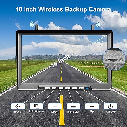 Dash Camera-ShineKee-Wireless Backup Camera for RV Trucks 2 Cameras: 10-Inch Easy Install Stable Signal 1080P IR Night Vision Loop Recording 4 Channel- IP69K Waterproof Rear Camera for Trailer Pickup Camper Furrion 2 Dash Camera-ShineKee-Wireless Backup Camera for RV Trucks 2 Cameras: 10-Inch Easy Install Stable Signal 1080P IR Night Vision Loop Recording 4 Channel- IP69K Waterproof Rear Camera for Trailer Pickup Camper Furrion - Image 2