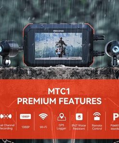 Dash Camera-REXING-REXING MTC1 Motorcycle Dash Cam 3” LCD-Front and Rear Recording 1080p 2