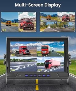 Dash Camera-Hodozzy-Wired Backup Camera System 1080P- Hodozzy 9 Inch 4 Split Screen Monitor System 2