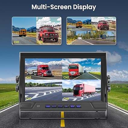 Dash Camera-Hodozzy-Wired Backup Camera System 1080P- Hodozzy 9 Inch 4 Split Screen Monitor System 2 Dash Camera-Hodozzy-Wired Backup Camera System 1080P- Hodozzy 9 Inch 4 Split Screen Monitor System - Image 2