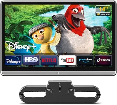 Dash Camera-WOWiViD-14 inch 4k Android 14 Portable headrest TV for car- Android Back Seat Car TV Monitor Support Phone Wireless mirroring with 5G WiFi/Bluetooth/HDMI in-Out/TF Card/USB/AV in/FM/Video Player Dash Camera-WOWiViD-14 inch 4k Android 14 Portable headrest TV for car- Android Back Seat Car TV Monitor Support Phone Wireless mirroring with 5G WiFi/Bluetooth/HDMI in-Out/TF Card/USB/AV in/FM/Video Player