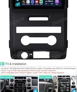 Dash Camera-ASURE-ASURE 9 inch Car Stereo Radio Upgrade for Ford F150 2009-2014 Low-end Version-8Core 4GB+64GB Car GPS Navigation Unit with Wireless Carplay Android Auto 2