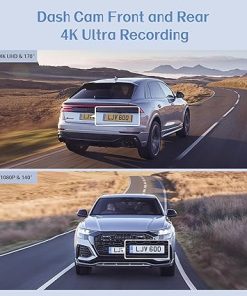 Dash Camera-Zunfly-Dash Cam Front and Rear- 4K+1080P 2