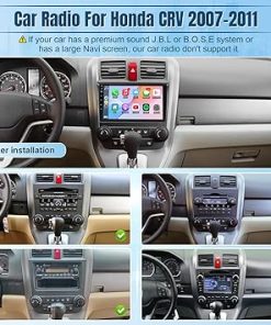 Dash Camera-Naifay-Naifay Android Car Stereo for Honda CRV 2007 2008 2009 2010 2011 Radio- 9inch Touch Screen for CRV Radio with Carplay Android Auto Bluetooth GPS WiFi FM SWC Mirrorlink Camera 2