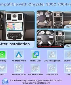 Dash Camera-Roinvou-Roinvou [8 Core 4G+64G] for Chrysler 300C 2004-2011 Android Radio with Wireless Carplay Android Auto- 9 Inch IPS Touch Screen Car Stereo 2