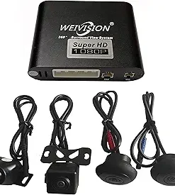 Dash Camera-weivision-Super Hd 1080P Car 360 Degree Bird View Surround System DVR Record Backup Camera Parking Monitoring with HD Sensor