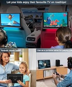 Dash Camera-WOWiViD-14 inch 4k Android 14 Portable headrest TV for car- Android Back Seat Car TV Monitor Support Phone Wireless mirroring with 5G WiFi/Bluetooth/HDMI in-Out/TF Card/USB/AV in/FM/Video Player 2