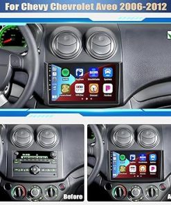 Dash Camera-AMprime-[2+64G] AMprime Android 13 Car Stereo for Chevy Chevrolet Aveo 2006-2012 with Wireless Carplay&Android Auto-9 Inch Touch Screen Car Radio with Bluetooth FM/RDS HiFi WiFi GPS Dual USB+Backup Camera 2