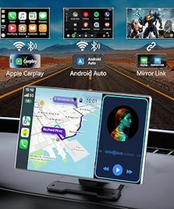 Dash Camera-Rvsisytm-9″ Wireless Apple Carplay & Android Auto Screen for Car- Touch Screen Car Stereo with 1080P Backup Camera for Car 2