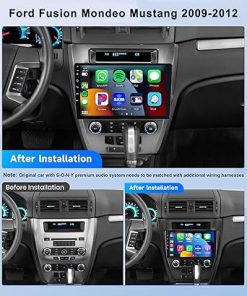 Dash Camera-METEESER-[4+64G]-8Core Car Stereo for Ford Fusion Mustang 2009-2012 Wireless Carplay Android Auto-10“ 1280 * 720P IPS Touch Screen Radio 2
