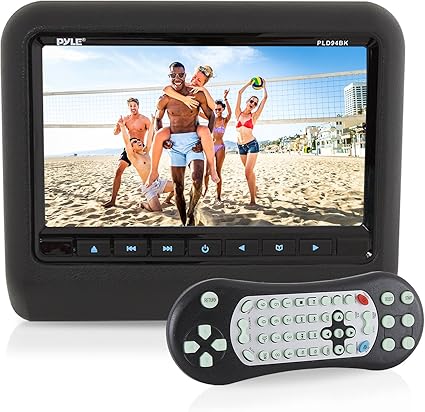 Dash Camera-Pyle-Pyle Universal Car Headrest Mount Monitor – 9 Inch Vehicle Multimedia DVD Player – Audio Video Entertainment System w/HDMI Input & Hi-Res TV LCD Digital Screen – Mounting Bracket Included PLD94BK Dash Camera-Pyle-Pyle Universal Car Headrest Mount Monitor - 9 Inch Vehicle Multimedia DVD Player - Audio Video Entertainment System w/HDMI Input & Hi-Res TV LCD Digital Screen - Mounting Bracket Included PLD94BK