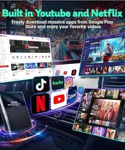 Dash Camera-LASERTAIL-Magic Carplay AI Box Wireless Carplay Android Auto Adapter Qualcomm 8 Core Support YouTube Netflix Dual Bluetooth 5Ghz WiFi TF Card Streaming Device for Cars with OEM Wired CarPlay 2