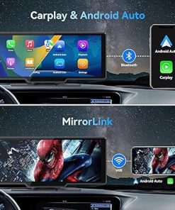 Dash Camera-Mscacar-1080p Backup Camera with 10.26” Portable Carplay & Android Auto Touch Screen- Wireless Car Stereo 2