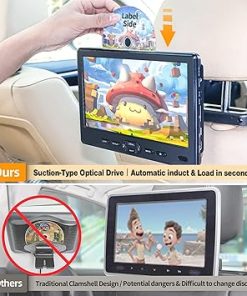 Dash Camera-Desobry-DESOBRY 10.5″ Car DVD Player with Headrest Mount- Portable DVD Player for Car with Headphone 2