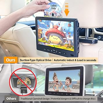 Dash Camera-Desobry-DESOBRY 10.5″ Car DVD Player with Headrest Mount- Portable DVD Player for Car with Headphone 2 Dash Camera-Desobry-DESOBRY 10.5" Car DVD Player with Headrest Mount- Portable DVD Player for Car with Headphone - Image 2