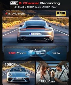 Dash Camera-Jzones-3 Channel 4K Dash Cam- Dash Camera for Cars with STARVIS 2 HDR Night Vision 2
