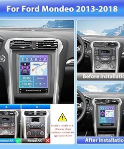 Dash Camera-podofo-Podofo 2+64G Wireless Apple Carplay Android Auto Car Stereo for Ford Fusion Mondeo 2013-2018 (Automatical A/C)-9.7” Touchscreen Car Radio with Bluetooth/GPS/Mirror Link/SWC/WiFi+MIC+AHD Backup Camera 2