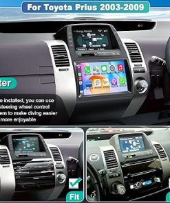 Dash Camera-electrosmart-Android 13 Car Radio for Toyota Prius 2003-2009- Build in Wireless/Wire Carplay & Android Auto Support Bluetooth 2