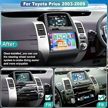 Dash Camera-electrosmart-Android 13 Car Radio for Toyota Prius 2003-2009 with Wireless Carplay Android Auto-9 Inch IPS Touch Screen Car Stereo with GPS Nav/Bluetooth/FM AM/Backup Camera/WiFi/SWC/HiFi/Mirrorlink 4G+64G 2 Dash Camera-electrosmart-Android 13 Car Radio for Toyota Prius 2003-2009 with Wireless Carplay Android Auto-9 Inch IPS Touch Screen Car Stereo with GPS Nav/Bluetooth/FM AM/Backup Camera/WiFi/SWC/HiFi/Mirrorlink 4G+64G - Image 2