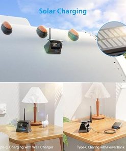 Dash Camera-ZEROXCLUB-Magnetic Solar Wireless Backup Camera 1080P 7″ DVR Monitor- Rechargeable RV Camera Wireless System for Hitch Towing Travel RV Camper 5th Wheel 2