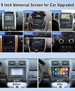 Dash Camera-Leadfan-9 Inch Android Car Radio 2+32GB Double Din Stereo with Wireless CarPlay & Android Auto | GPS Navigation FM WiFi BT Dual USB AHD Camera-Universal Touch Screen for Car Upgraded 2