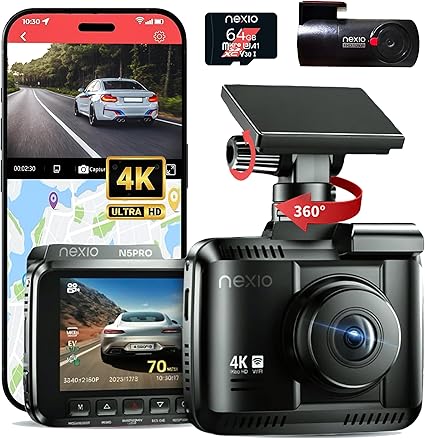 Dash Camera-Nexio-NEXIO N5Pro 4K Dual Dash Cam- WiFi 6 3 Dash Camera-Nexio-NEXIO N5Pro 4K Dual Dash Cam- WiFi 6 - Image 3