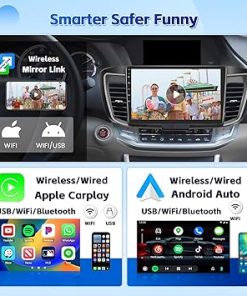 Dash Camera-Hikity-8Core 4+64G Car Stereo for Honda Accord 2.4L 2013-2015 with Wireless Apple Carplay Android Auto- Android 13 9 inch 1280*720 Touch Screen Car Radio with GPS WiFi BT 5.0 DSP FM RDS Radio Backup Camera 2