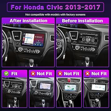 Dash Camera-Leadfan-Leadfan Car Stereo Radio for Honda Civic 2013 2014 2015 2016 2017 with Wireless CarPlay Android Auto- 9” Touchscreen in-Dash Bluetooth WiFi GPS Navigation SWC MirrorLink Units Backup Camera 2 Dash Camera-Leadfan-Leadfan Car Stereo Radio for Honda Civic 2013 2014 2015 2016 2017 with Wireless CarPlay Android Auto- 9'' Touchscreen in-Dash Bluetooth WiFi GPS Navigation SWC MirrorLink Units Backup Camera - Image 2