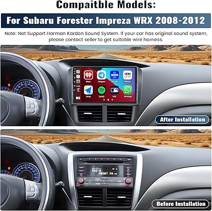 Dash Camera-UNITOPSCI-UNITOPSCI 2G+64G Android 13 Car Stereo for Subaru Forester Impreza WRX 2008-2012 Wireless CarPlay Android Auto Bluetooth 9″ Inch HD Touchscreen Mirror Link FM/RDS WiFi GPS USB SWC+Backup Camera Mic 2 Dash Camera-UNITOPSCI-UNITOPSCI 2G+64G Android 13 Car Stereo for Subaru Forester Impreza WRX 2008-2012 Wireless CarPlay Android Auto Bluetooth 9" Inch HD Touchscreen Mirror Link FM/RDS WiFi GPS USB SWC+Backup Camera Mic - Image 2