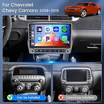 Dash Camera-Hikity-Car Radio for Chevrolet Chevy Camaro 2008-2015- Car Stereo Wireless Carplay Android Auto 2 Dash Camera-Hikity-Car Radio for Chevrolet Chevy Camaro 2008-2015- Car Stereo Wireless Carplay Android Auto - Image 2