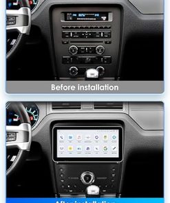Dash Camera-hizpo-hizpo Car Stereo Radio for Ford Mustang 2010-2014- 10.33 Inch QLED Touchscreen 8Core 4+32GB GPS Navigation with Wireless Carplay Android Auto Local Weather Bluetooth WiFi SWC QLED DSP RDS 2